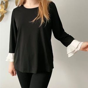 Karl Lagerfield Paris flutter sleeve blouse